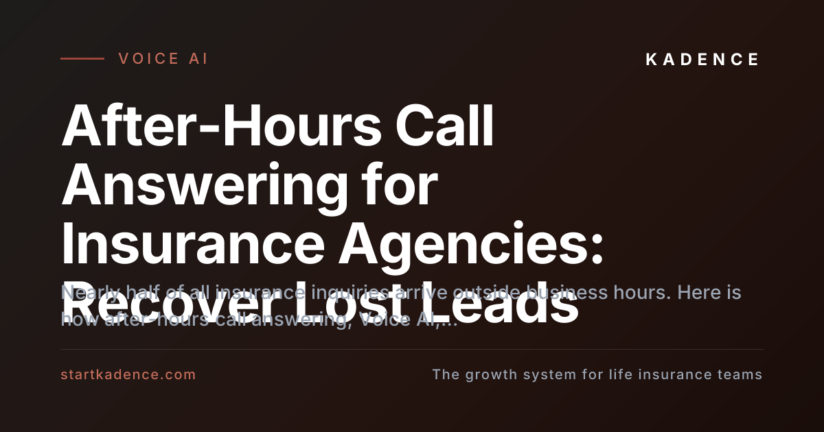 How After-Hours Call Answering Recovers Lost Insurance Leads