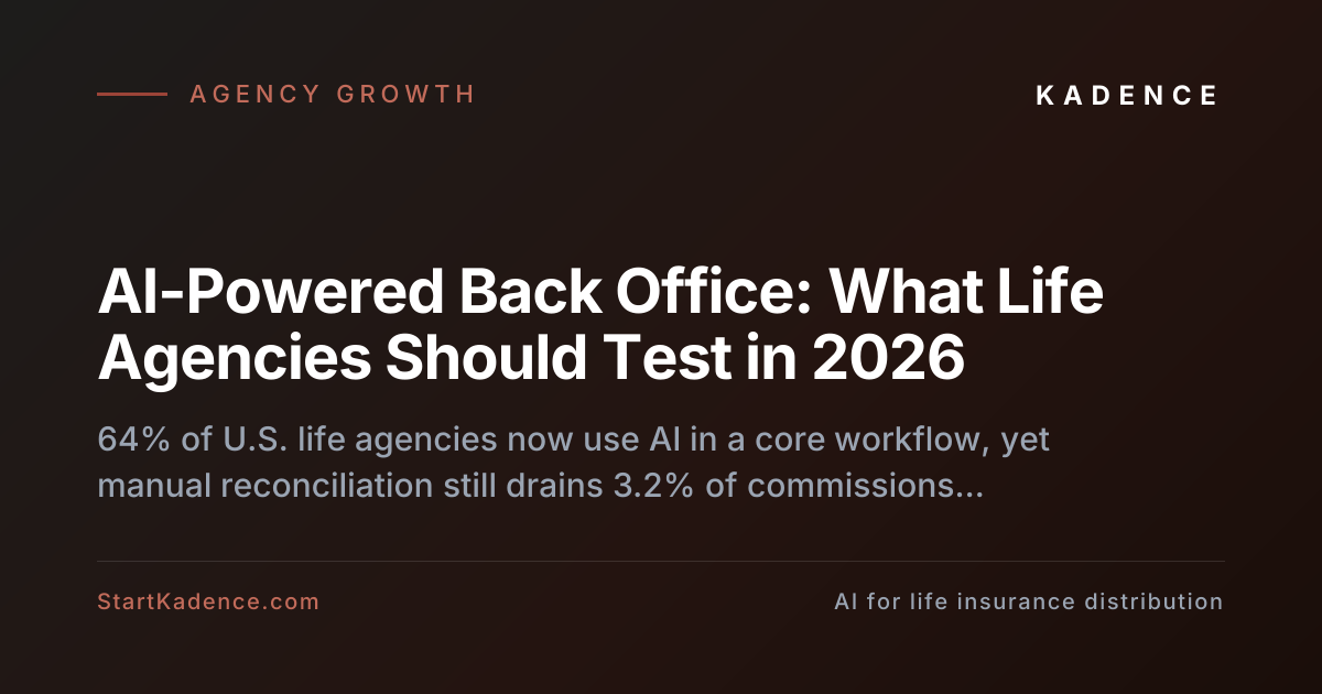 AI-Powered Back Office: 2026 Test Plan for Life Agencies