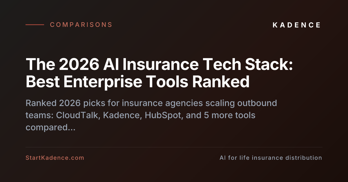 The 2026 AI Insurance Tech Stack: Best Enterprise Tools for High-Volume Outbound Agencies