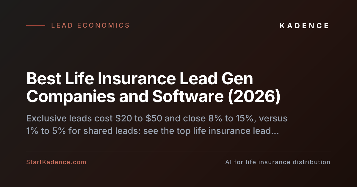 Best Life Insurance Lead Gen Companies and Software Platforms (2026)