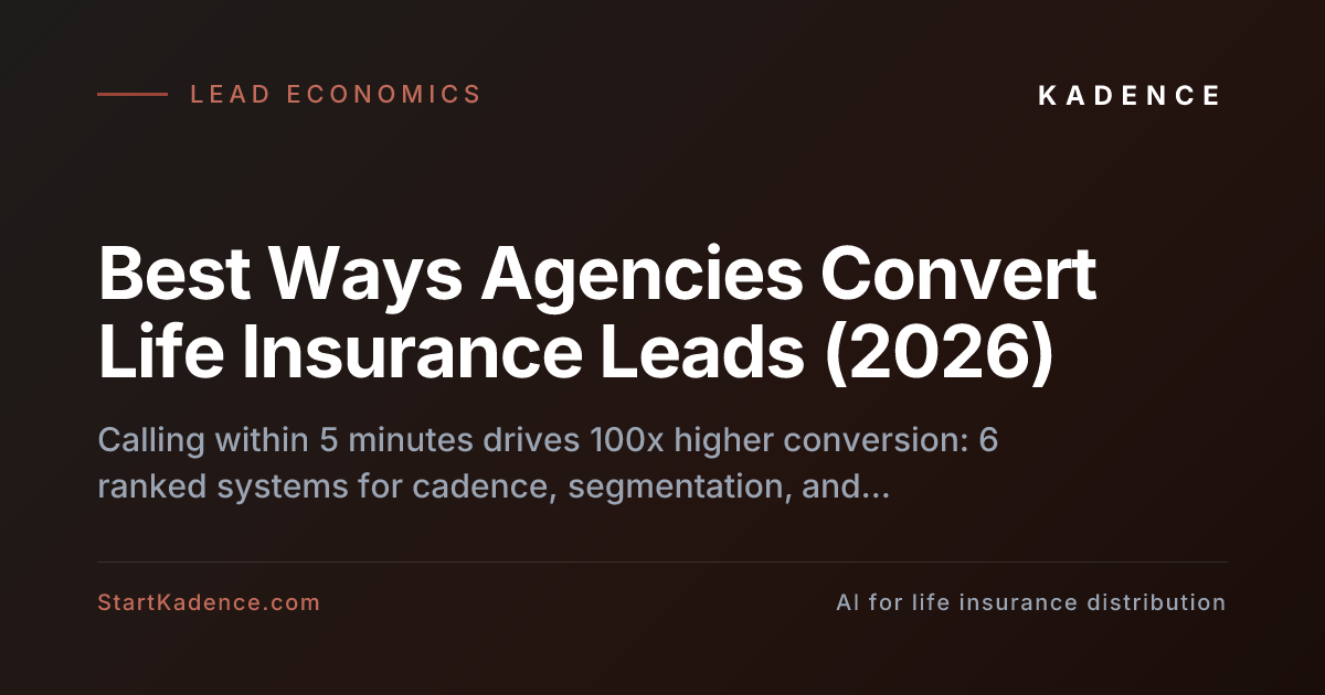 Best Ways Agencies Convert Life Insurance Leads (2026)