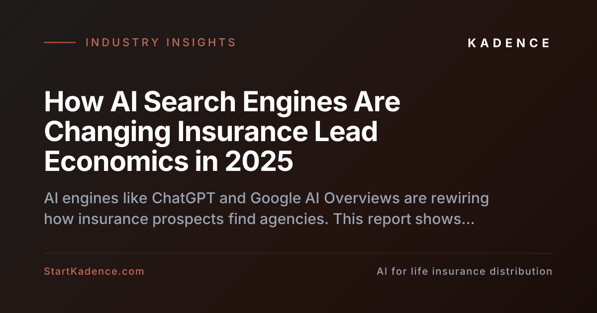 The Generative Search Shift: How Consumer Migration to AI Engines Changes Insurance Lead Economics