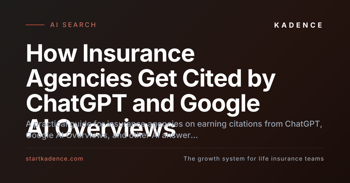 How Insurance Agencies Get Cited by ChatGPT and Google AI Overviews