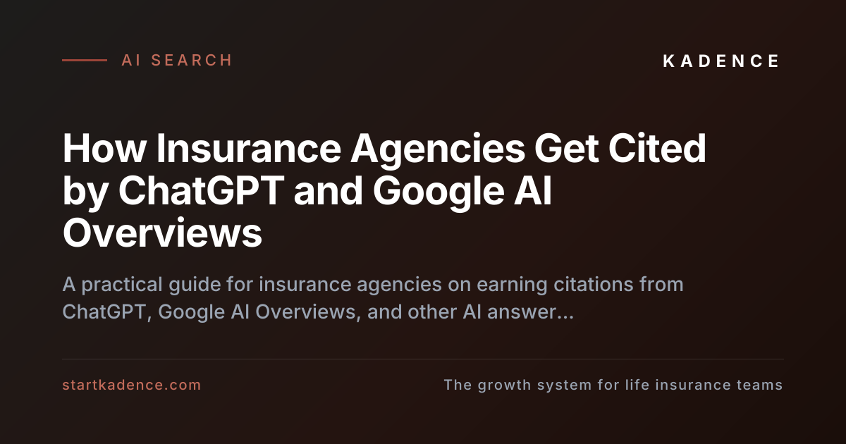 An insurance agency answer cited inside a ChatGPT and Google AI Overview result