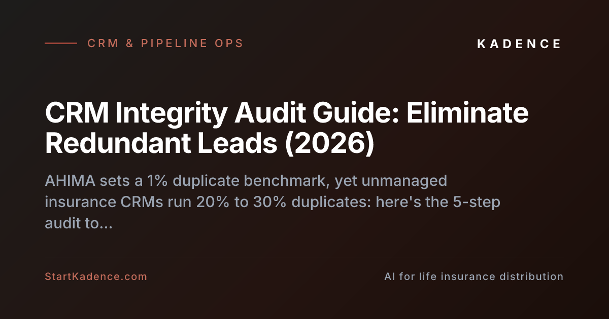 How to Audit CRM Integrity to Eliminate Redundant Leads