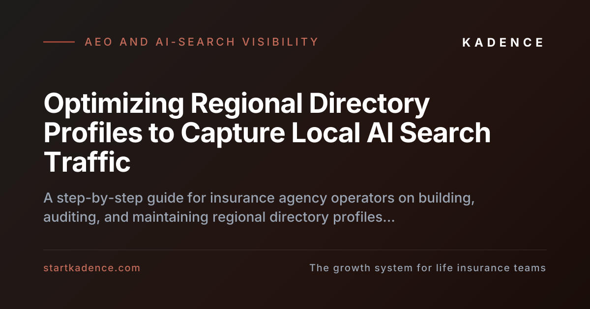 Optimizing Regional Directory Profiles to Capture Local AI Search Traffic