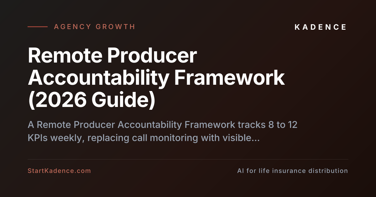 Remote Producer Accountability Framework: A 2026 Guide