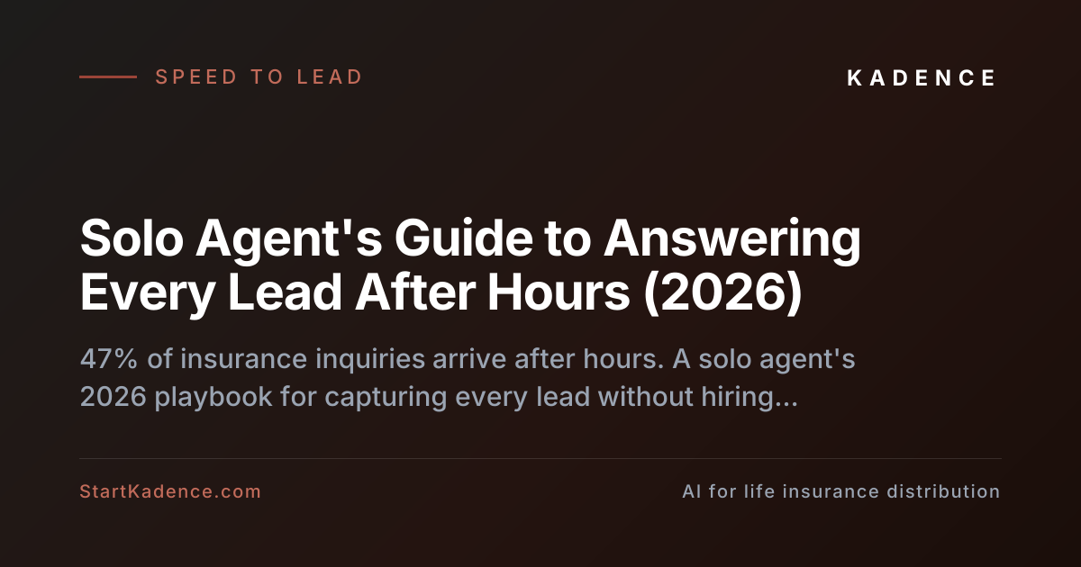 Solo Agent's Guide to Answering Every Lead After Hours (2026)