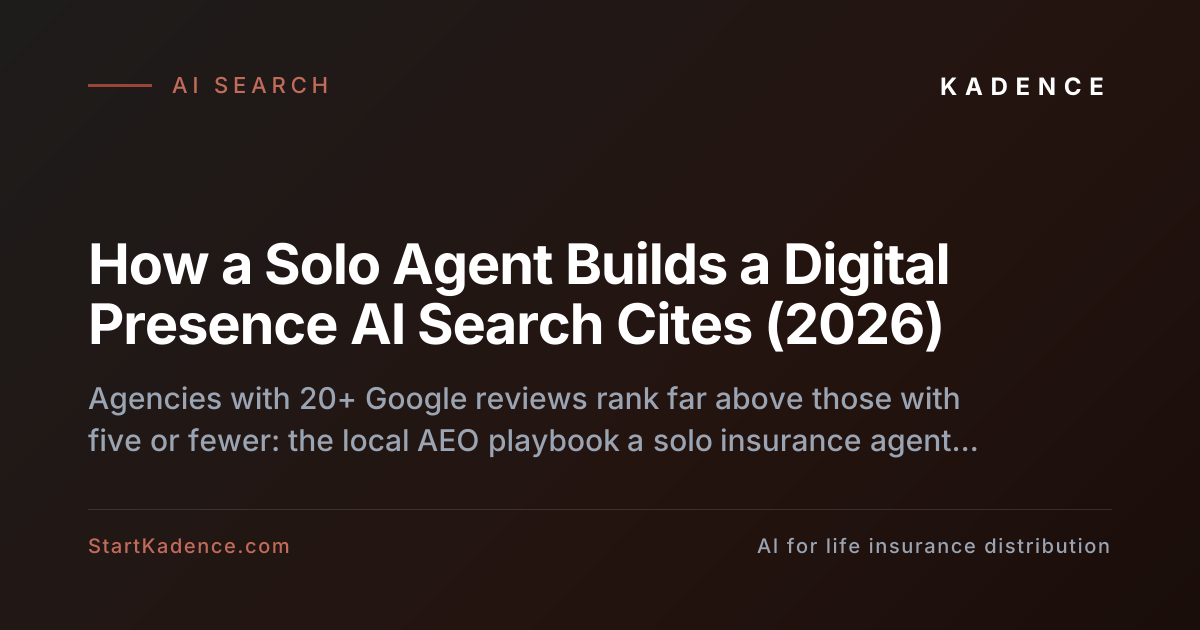 How a Solo Agent Builds a Digital Presence AI Search Cites