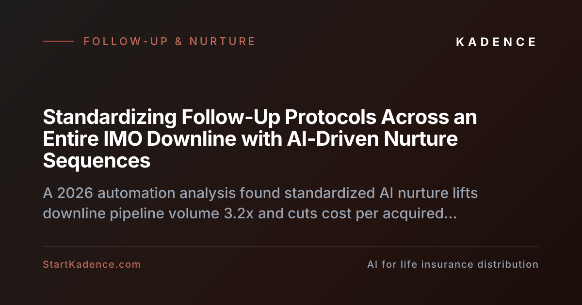 Standardizing Follow-Up Across IMO Downline with AI Nurture