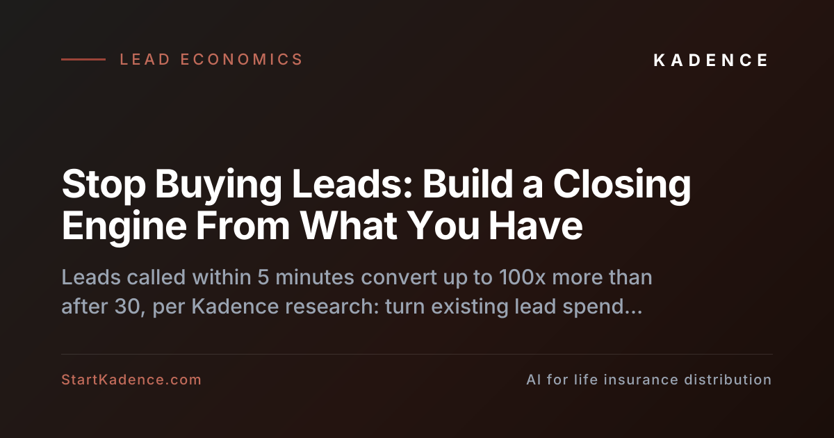 Stop Buying Leads: Build a Closing Engine From What You Have