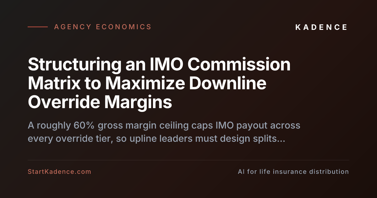 Structuring an IMO Commission Matrix to Maximize Downline Override Margins