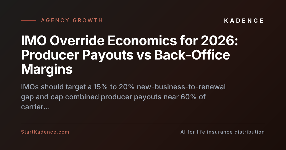 Structuring IMO Override Economics for 2026: Balancing Producer Payouts and Back-Office Margins